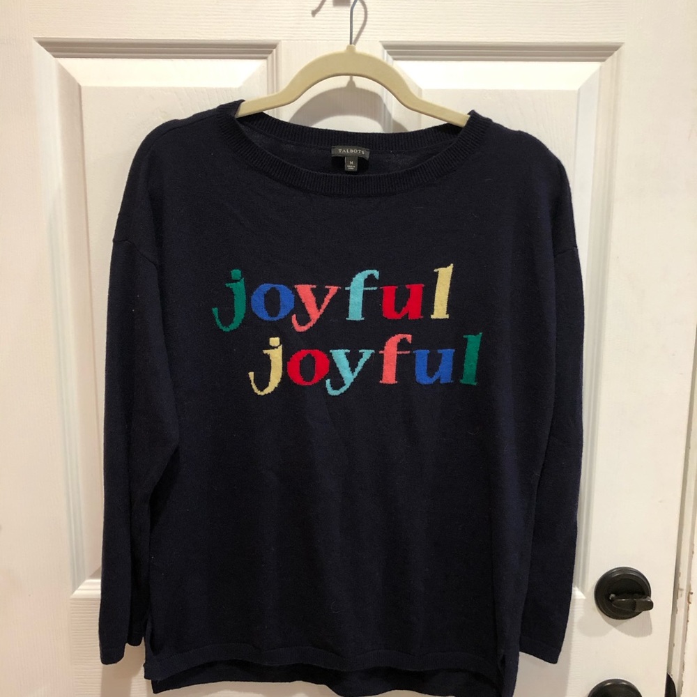 Navy Blue Graphic Talbots Sweater